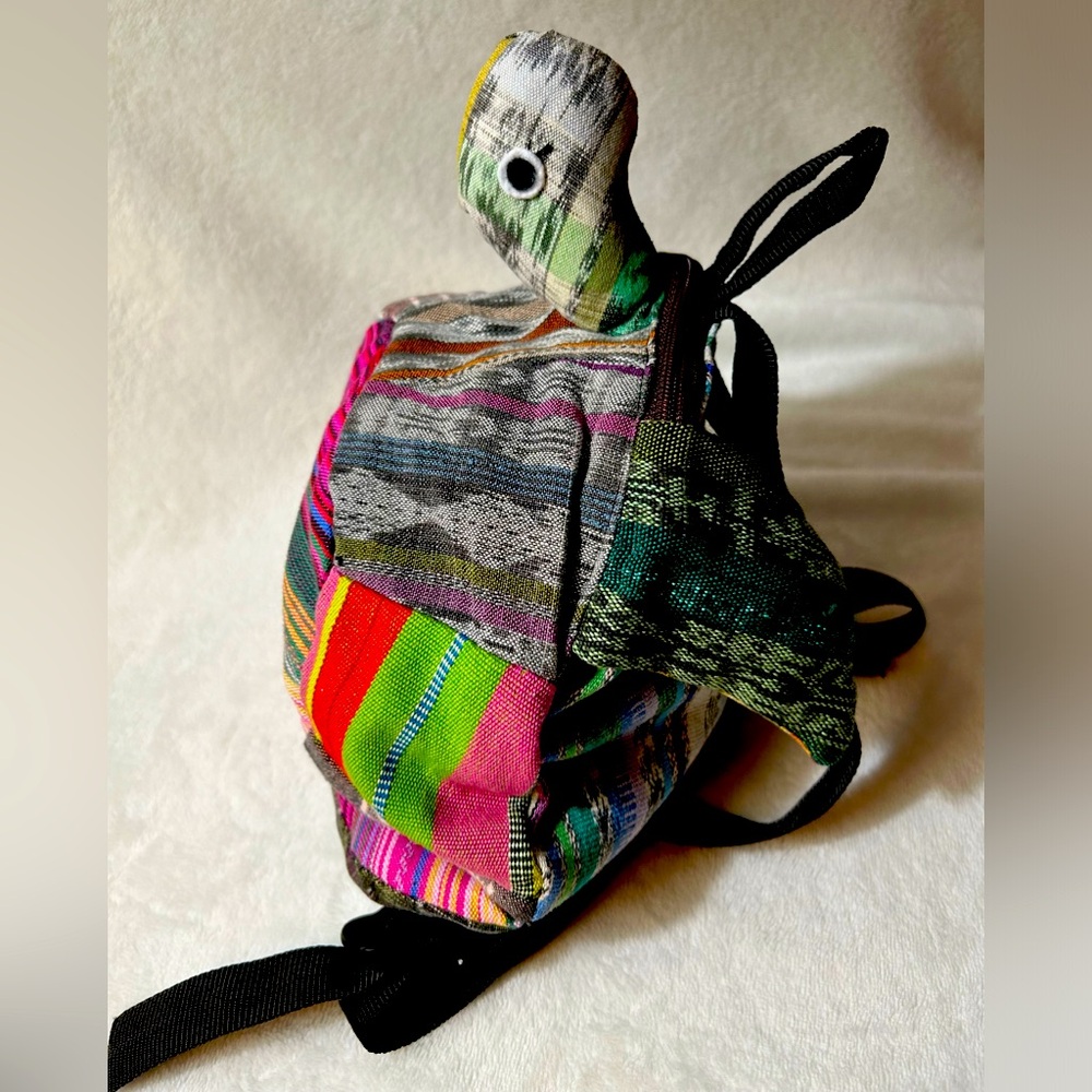 Trades of Hope Unique Handcrafted Guatemalan Fabric SeaTurtle Mini Backpack.